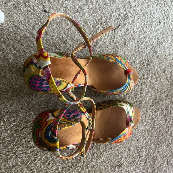 Colorful Strappy Dance Heels Women's U.S. Size 8.5 - Picture 2 of 6